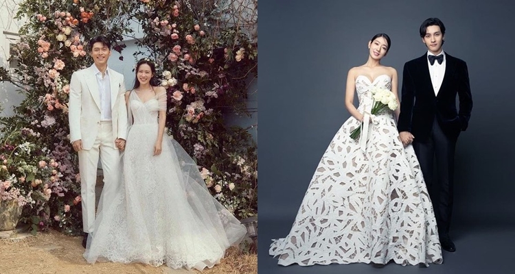 beda gaya Son Ye-jin & Park Shin-hye jadi pengantin © berbagai sumber