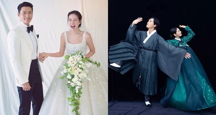 Ratu drakor, ini 7 beda gaya Son Ye-jin & Park Shin-hye jadi pengantin
