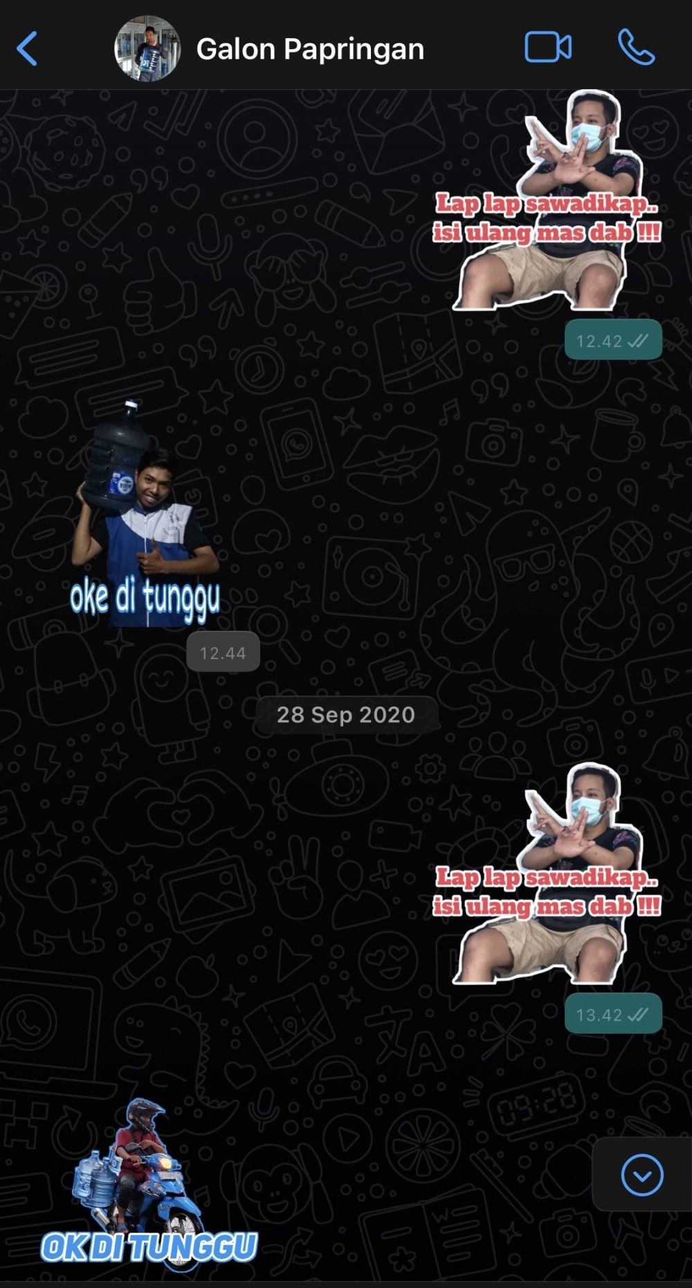 balasan chat pakai stiker © berbagai sumber