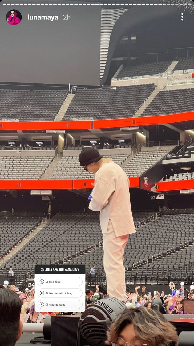 Momen Luna Maya nonton konser BTS di Amerika © Instagram Momen Luna Maya nonton konser BTS di Amerika © Instagram