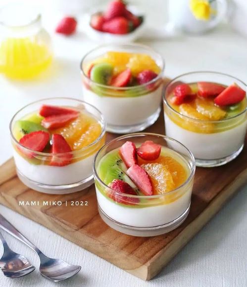 17 Resep puding buah susu untuk buka puasa, enak, kenyal, dan praktis