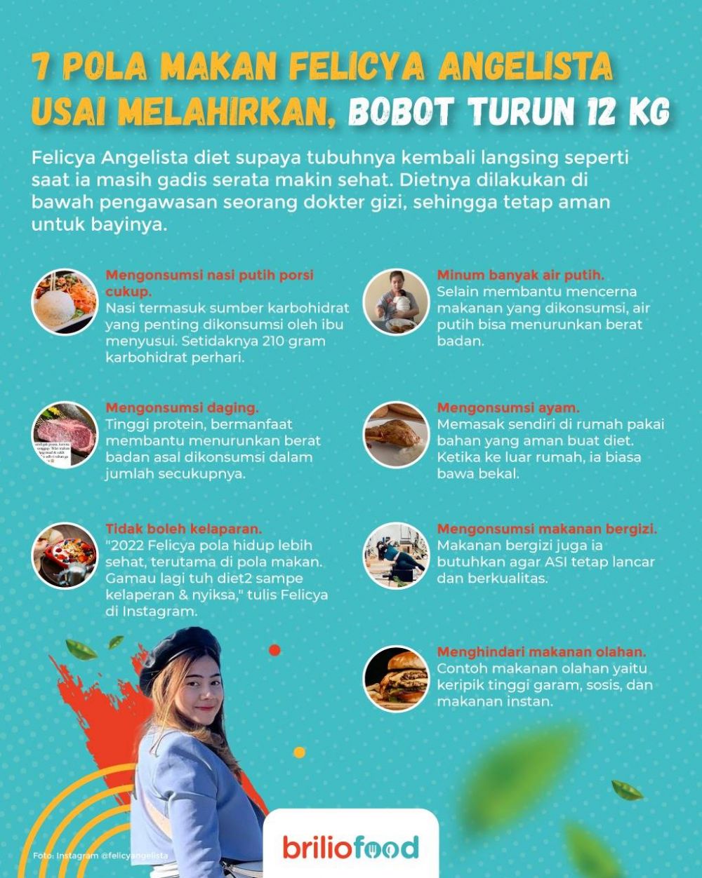 7 Pola makan Felicya Angelista usai melahirkan, bobot turun 12 kg