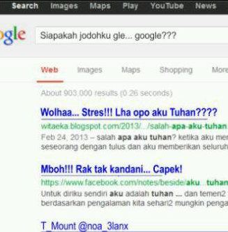pertanyaan nyeleneh di Google © berbagai sumber pertanyaan nyeleneh di Google © berbagai sumber
