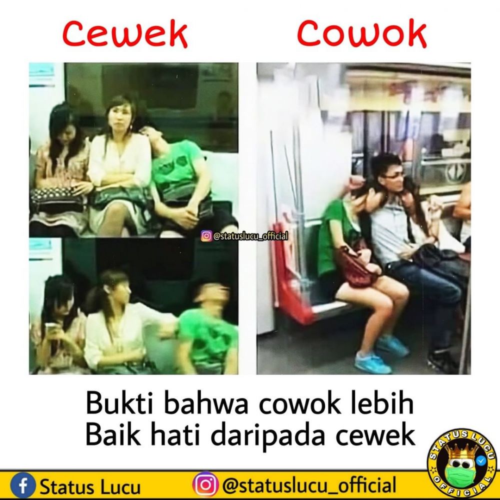 meme beda cewek cowok keseharian © berbagai sumber