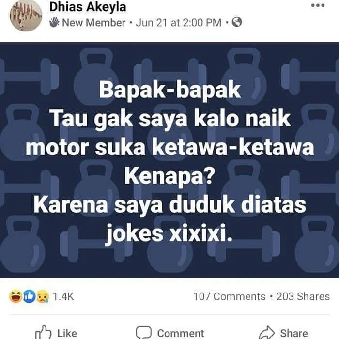 status receh bapak bapak di facebook © Facebook
