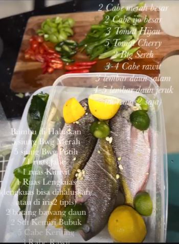 10 Bahan masakan digunakan Bella Saphira hilangkan bau amis ikan