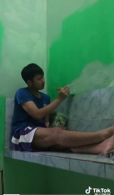 transformasi kontrakan tiga petak © TikTok transformasi kontrakan tiga petak © TikTok