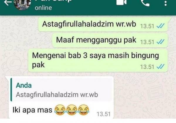 Chat lucu salah sebut kata © berbagai sumber Chat lucu salah sebut kata © berbagai sumber