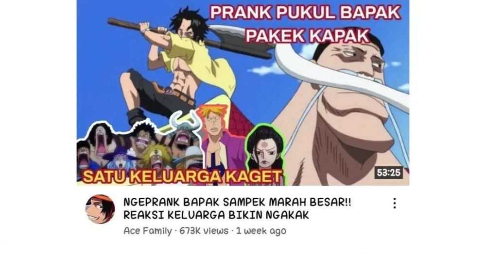  jika karakter One Piece punya channel YouTube © Instagram