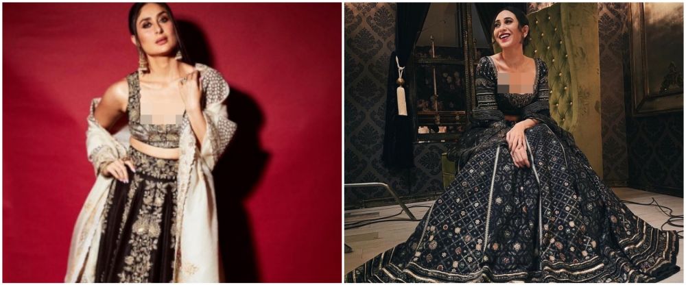 Beda gaya Kareena dan Karisma Kapoor pakai lehenga © Instagram Beda gaya Kareena dan Karisma Kapoor pakai lehenga © Instagram