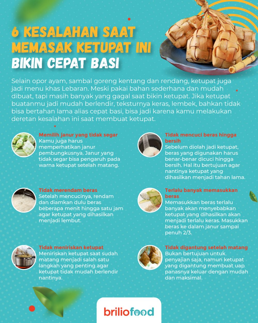 10 Kesalahan saat masak ketupat ini perlu dihindari, bikin cepat basi