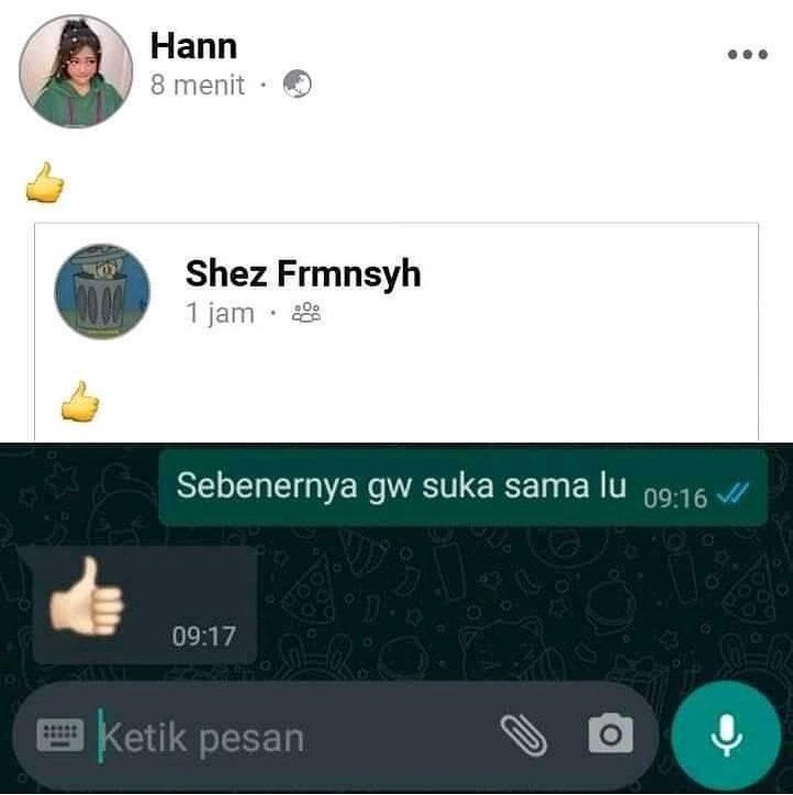 Chat lucu usaha cowok nembak gebetan © berbagai sumber