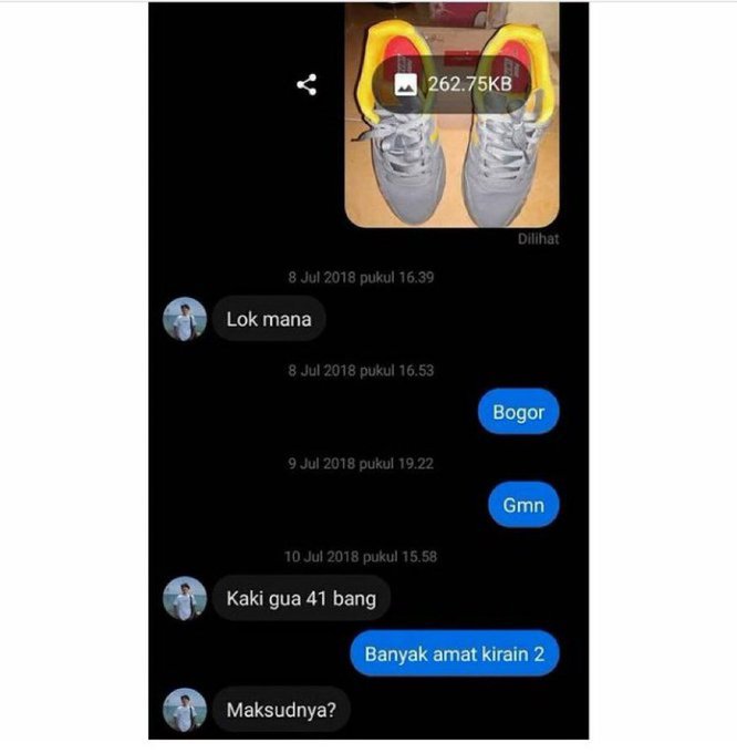 respons penjual online shop © Twitter