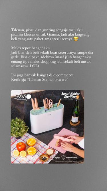 9 Alat dapur Fiona istri Dion Wiyoko, bikin masak MPASI jadi praktis