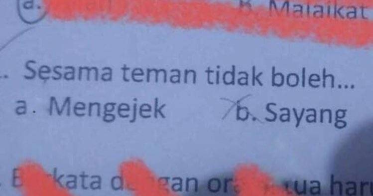 Soal pilihan ganda ini punya jawaban nyeleneh © berbagai sumber Soal pilihan ganda ini punya jawaban nyeleneh © berbagai sumber