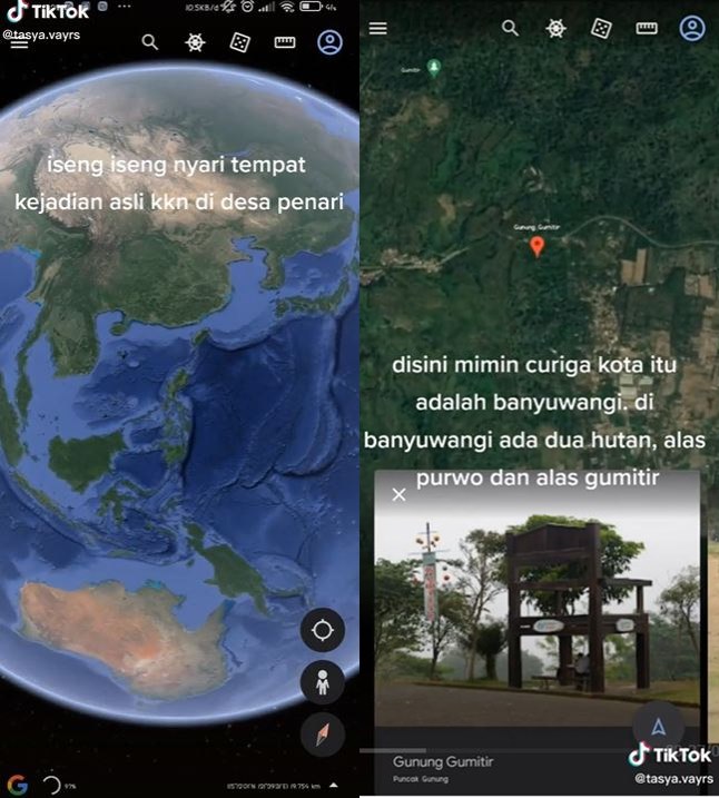 cari lokasi asli KKN Desa Penari di Google Earth berbagai sumber