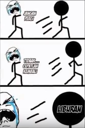 status lucu libur telah tiba © berbagai sumber