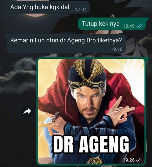 ngobrolin film tapi jadi nyeleneh © Instagram