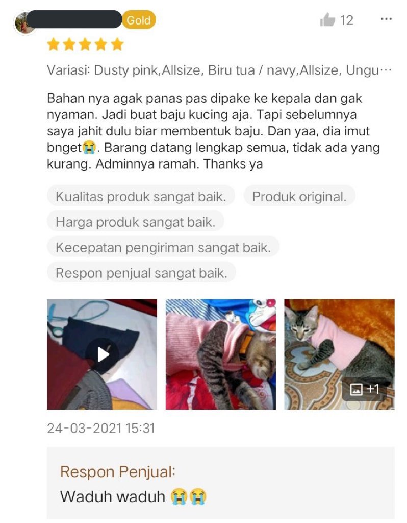 Balasan review bintang 5 © berbagai sumber Balasan review bintang 5 © berbagai sumber