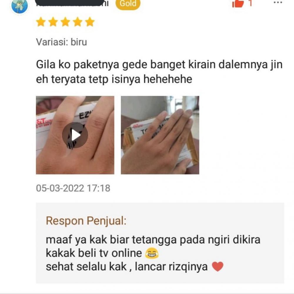 Balasan review bintang 5 © berbagai sumber Balasan review bintang 5 © berbagai sumber