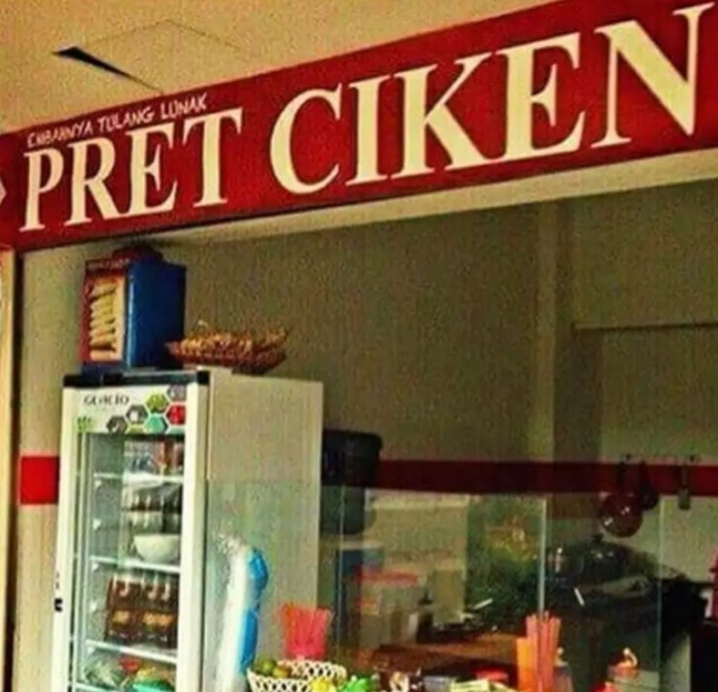 pedagang salah tulis bahasa inggris © berbagai sumber