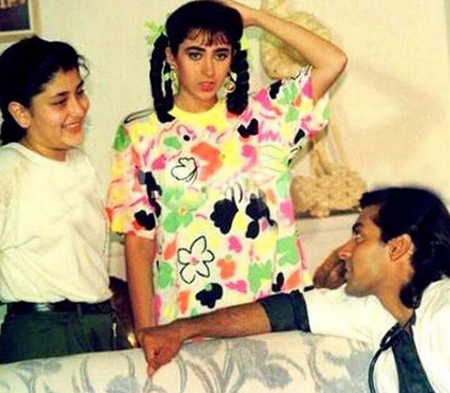 potret akrab Salman Khan dan Karisma Kapoor © berbagai sumber