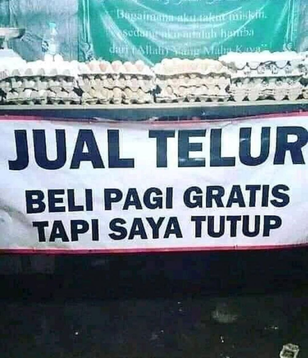 potret pedagang ngasih promo © berbagai sumber