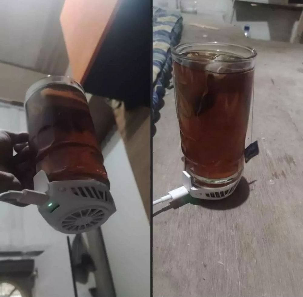 cara minum es teh yang nyeleneh © berbagai sumber
