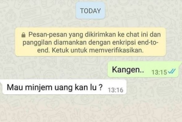 chat gengsi bilang kangen Berbagai sumber