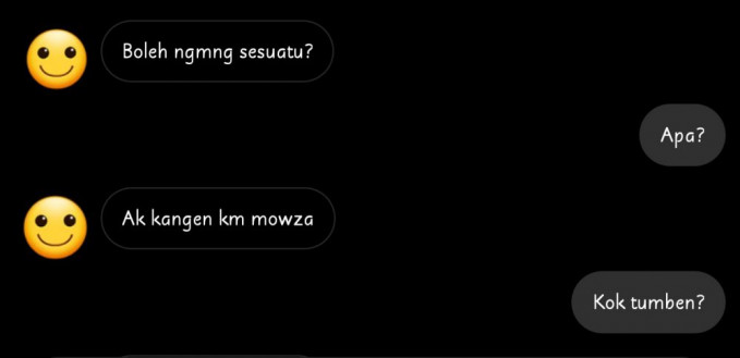 chat gengsi bilang kangen Berbagai sumber