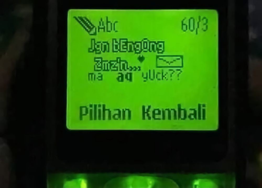 sms lucu di HP monophonic Berbagai sumber