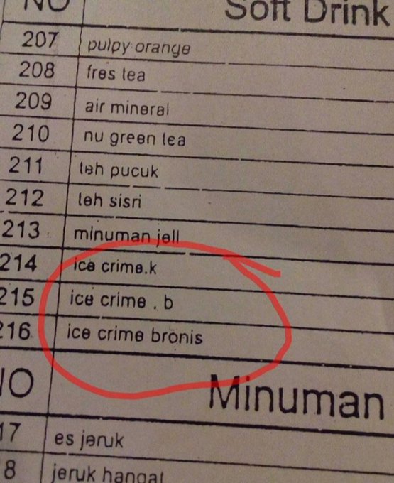 15 Tulisan lucu di spanduk menu, kayak ada yang salah nih