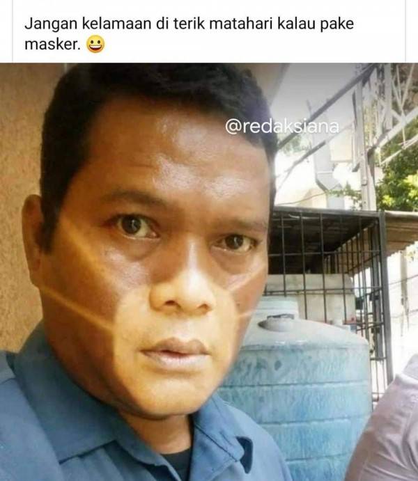 kelamaan pakai masker © berbagai sumber