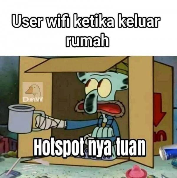 meme kocak minta hotspot © berbagai sumber