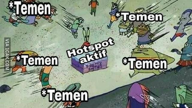 meme kocak minta hotspot © berbagai sumber