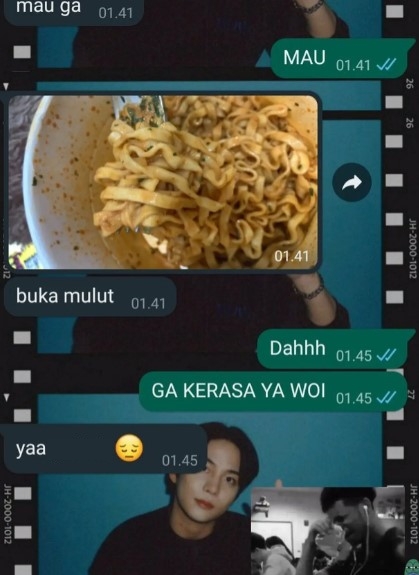 Chat WA lucu orang pacaran bahas makan © berbagai sumber