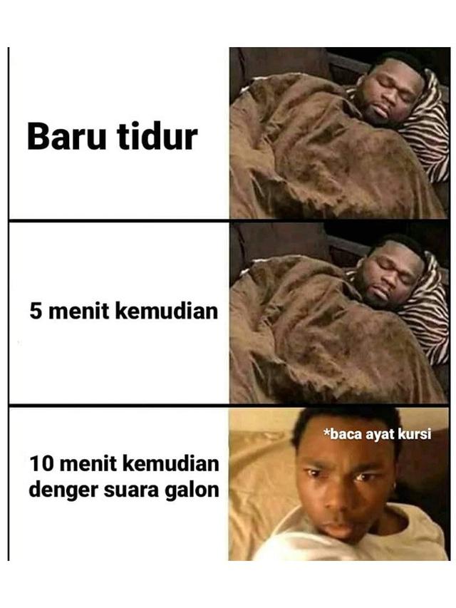 meme dibangunin tidur © berbagai sumber