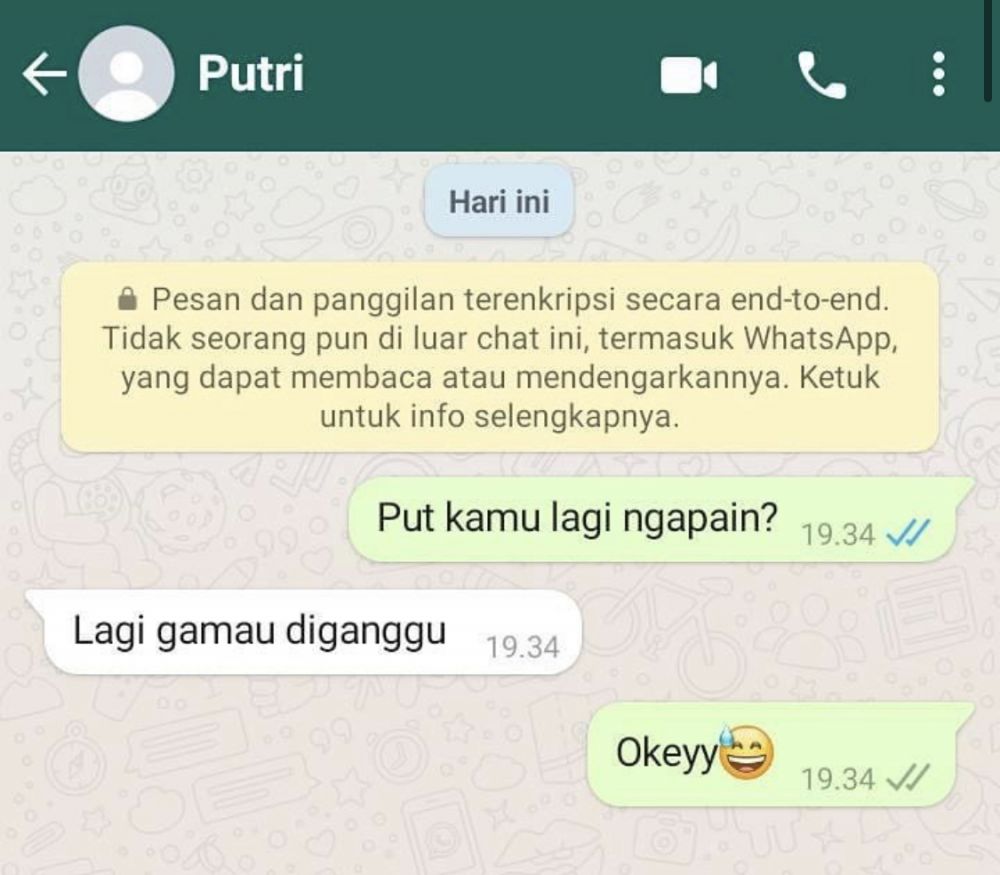 chat kocak tanya lagi apa © berbagai sumber