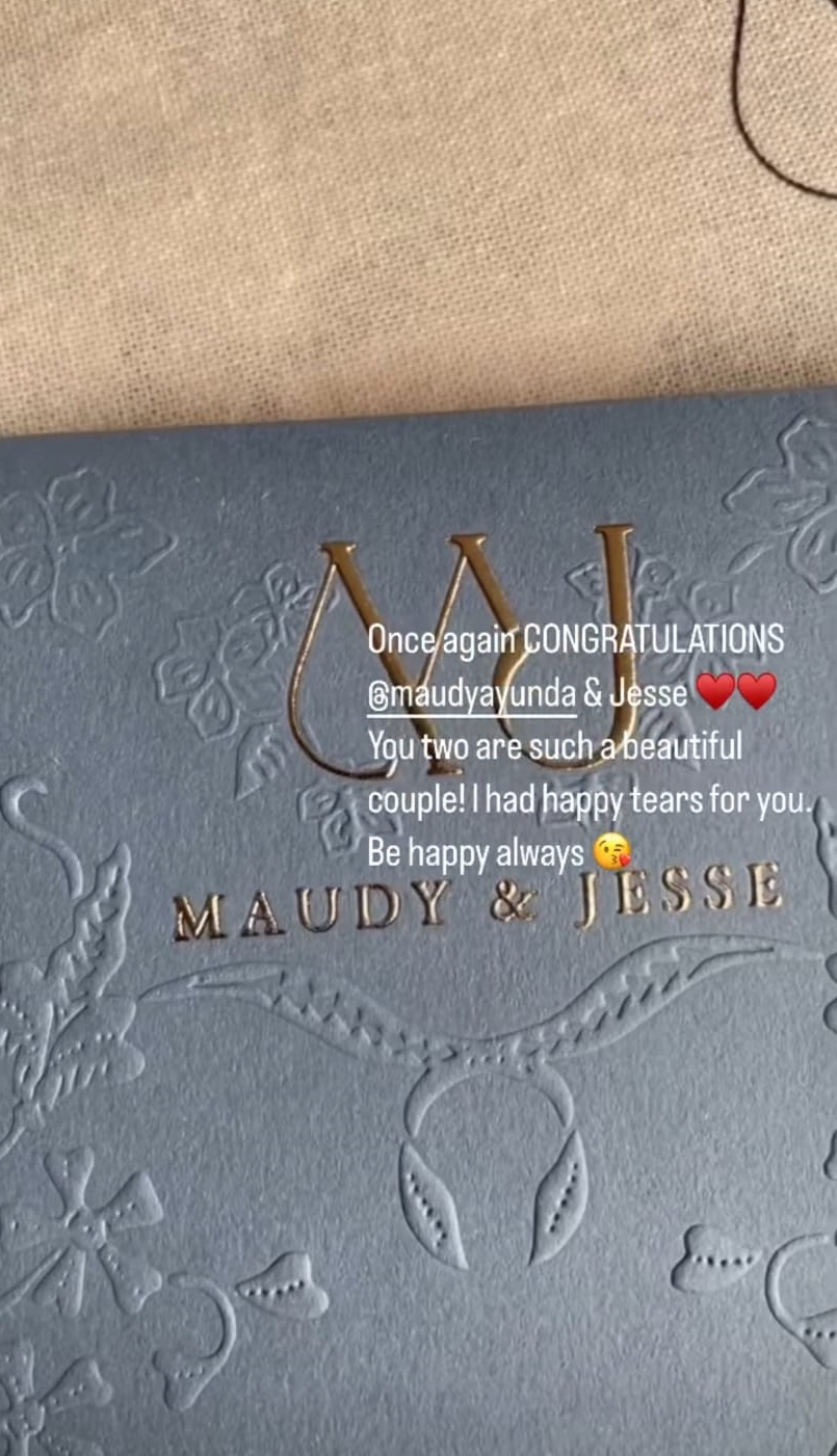 Potret undangan pernikahan Maudy Ayunda © Instagram