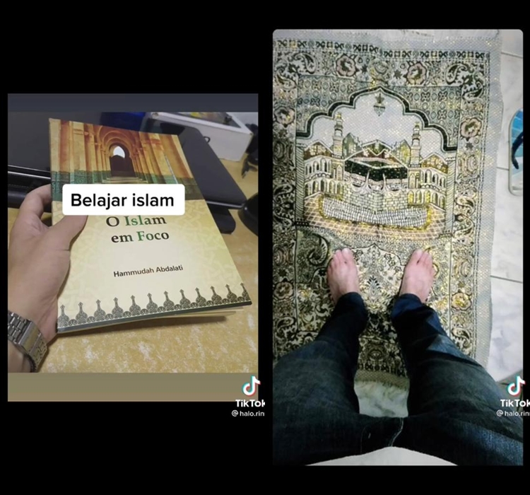 wanita LDR dengan bule Brazil © TikTok/@halo.rinn 