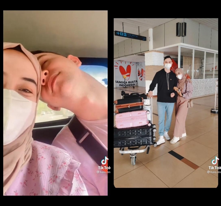 wanita LDR dengan bule Brazil © TikTok/@halo.rinn 