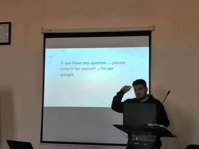 Tulisan kocak di akhir presentasi © berbagai sumber