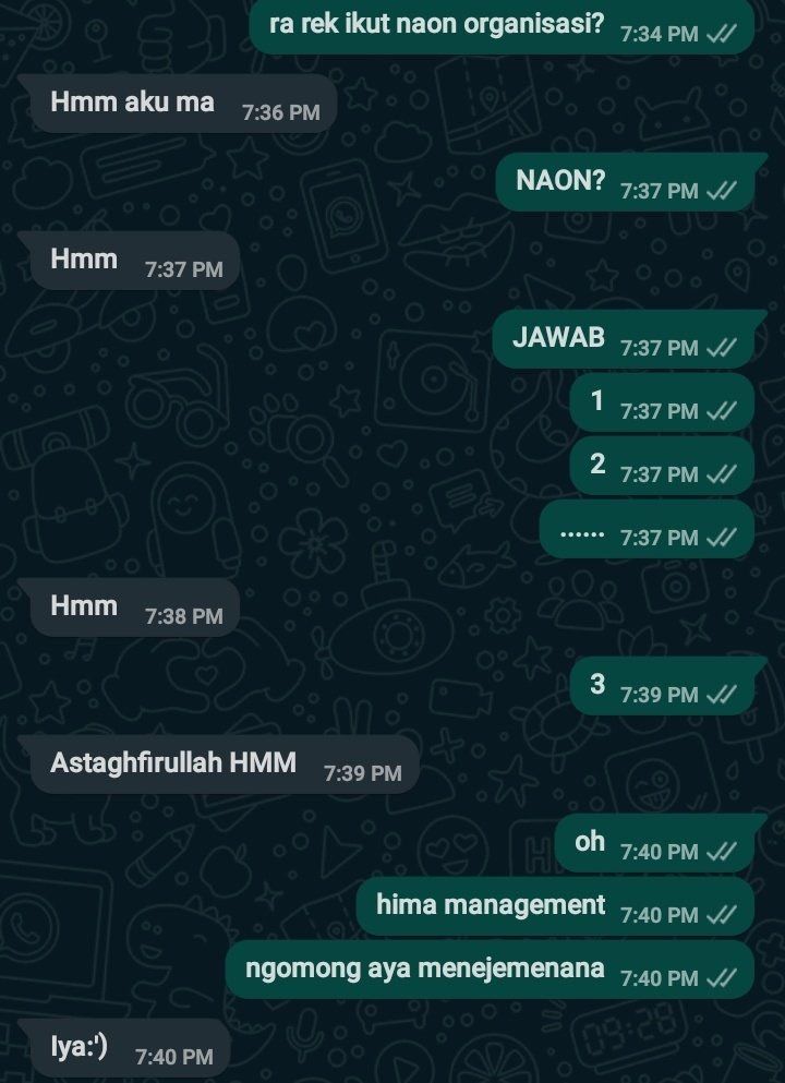 Chat absurd pakai singkatan © berbagai sumber