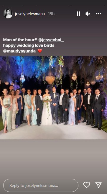resepsi pernikahan Maudy Ayunda Jesse Choi © Instagram