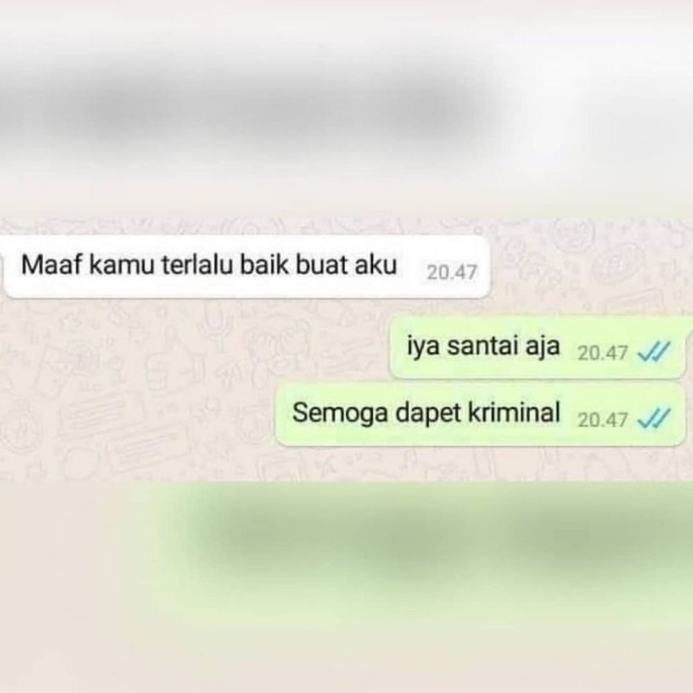 chat lucu dengan gebetan bikin nyesek © instagram