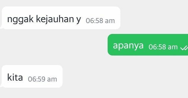 Chat lucu driver ojek online gombalin pelanggan © berbagai sumber