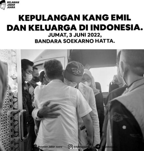Ridwan Kamil tiba di Indonesia berbagai sumber Ridwan Kamil tiba di Indonesia berbagai sumber