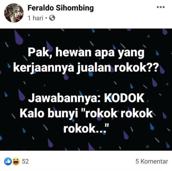 Tebak-tebakan lucu di status Facebook © berbagai sumber Tebak-tebakan lucu di status Facebook © berbagai sumber