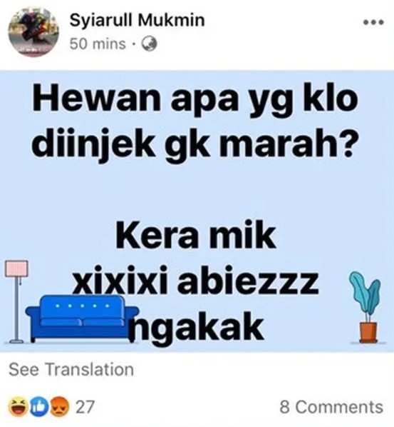 Tebak-tebakan lucu di status Facebook © berbagai sumber Tebak-tebakan lucu di status Facebook © berbagai sumber