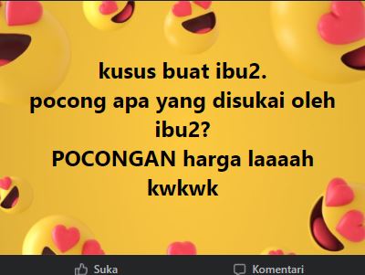 Tebak-tebakan lucu di status Facebook © berbagai sumber Tebak-tebakan lucu di status Facebook © berbagai sumber